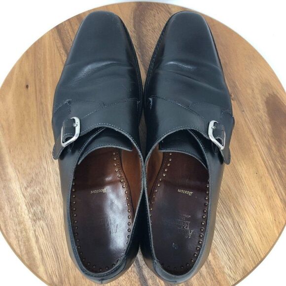 Allen Edmonds Boston Mens Black Leather Monk Strap Dress Shoes 11.5 B Model 4010 - Picture 7 of 9